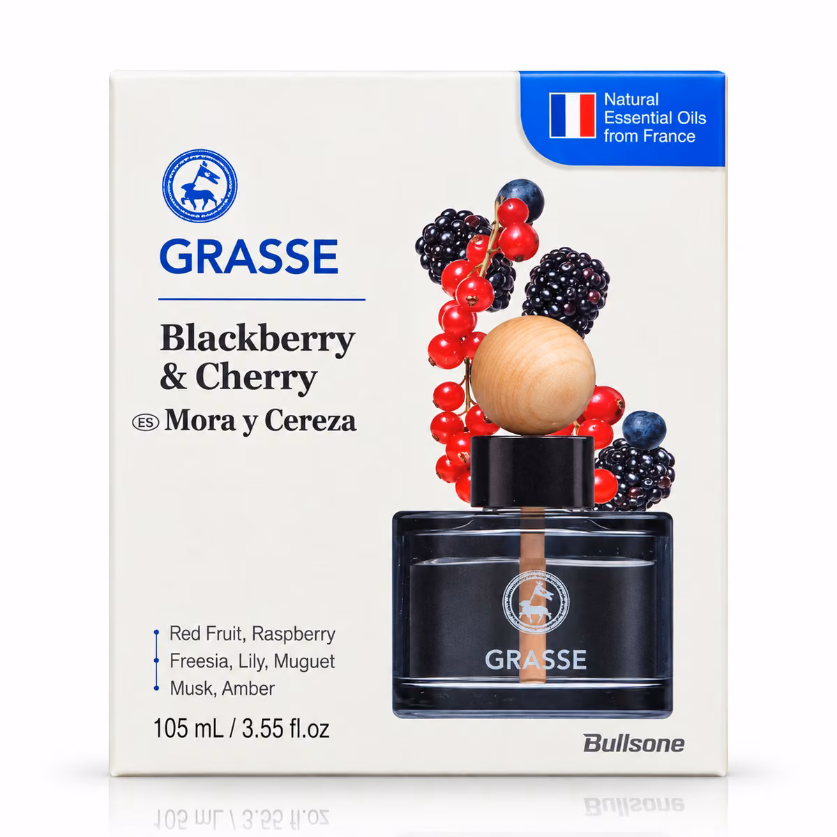 BULLSONE GRASSE CAR PERFUME BLACKBERRY&CHERRY 105ML