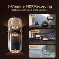 70MAI T800 3-CHANNEL DASH CAM 4K + 4K + 1080P