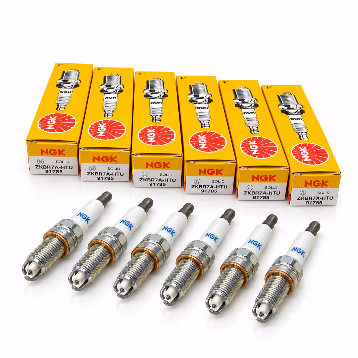 NGK LASER IRIDIUM PREMIUM ZKBR7A-HTU SPARK PLUG (6PCS)