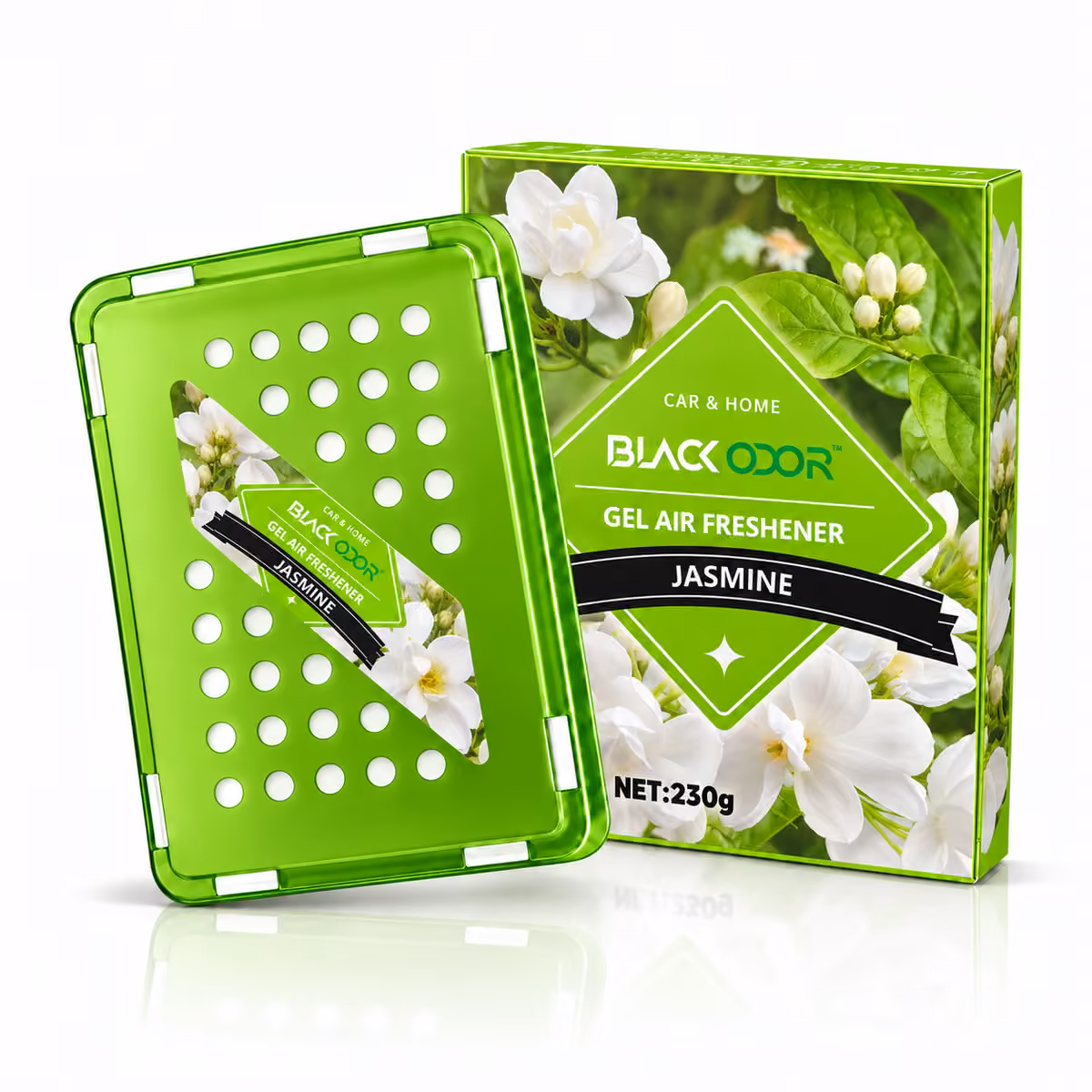 BLACK ODOR GEL AIR FRESHENER JASMINE 230G
