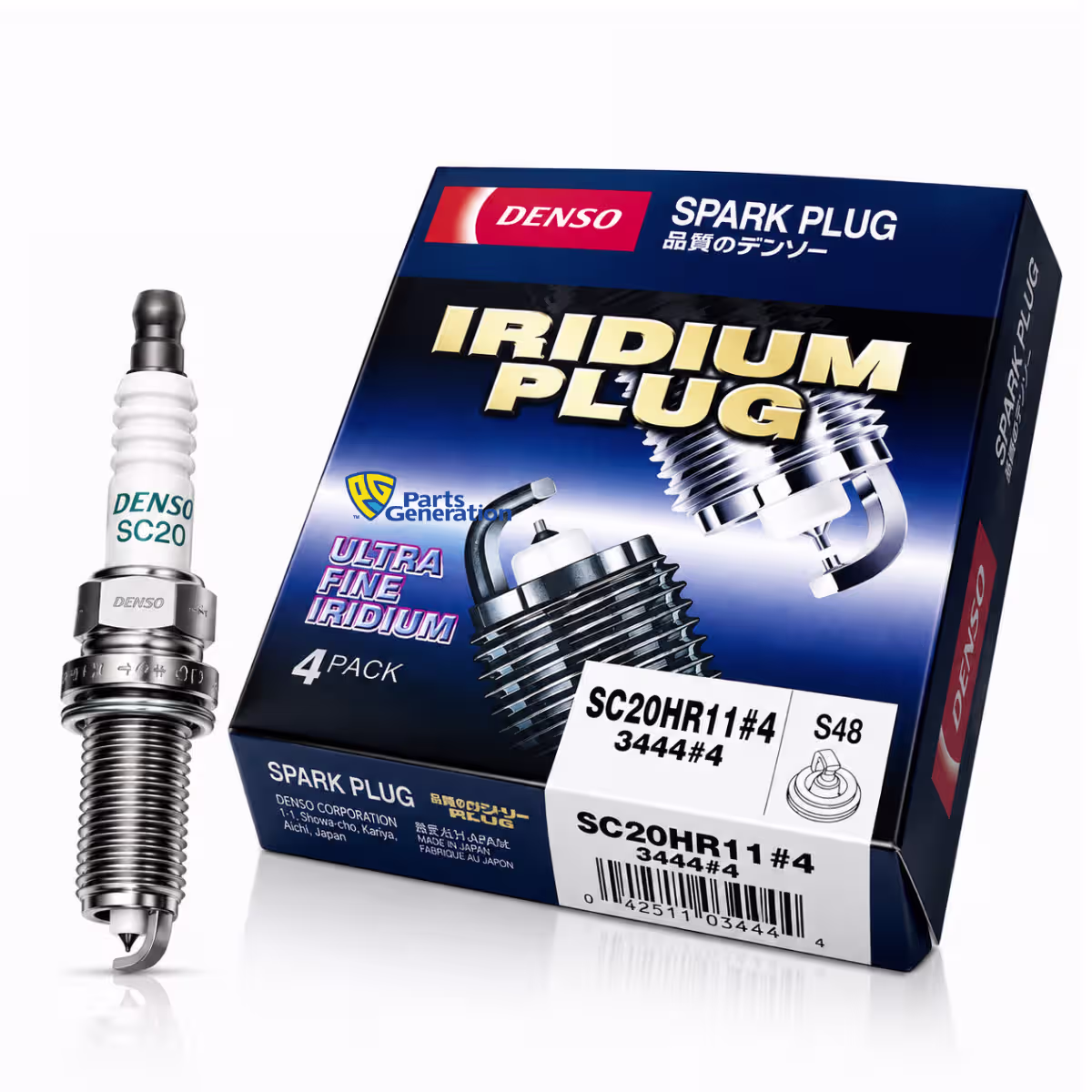 DENSO IRIDIUM SC20HR11 SPARK PLUG (4PCS)